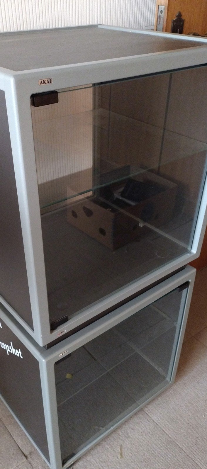 2 Akai geluidsinstallatie kastjes, Audio, Tv en Foto, Versterkers en Ontvangers, Ophalen, Gebruikt, Overige merken