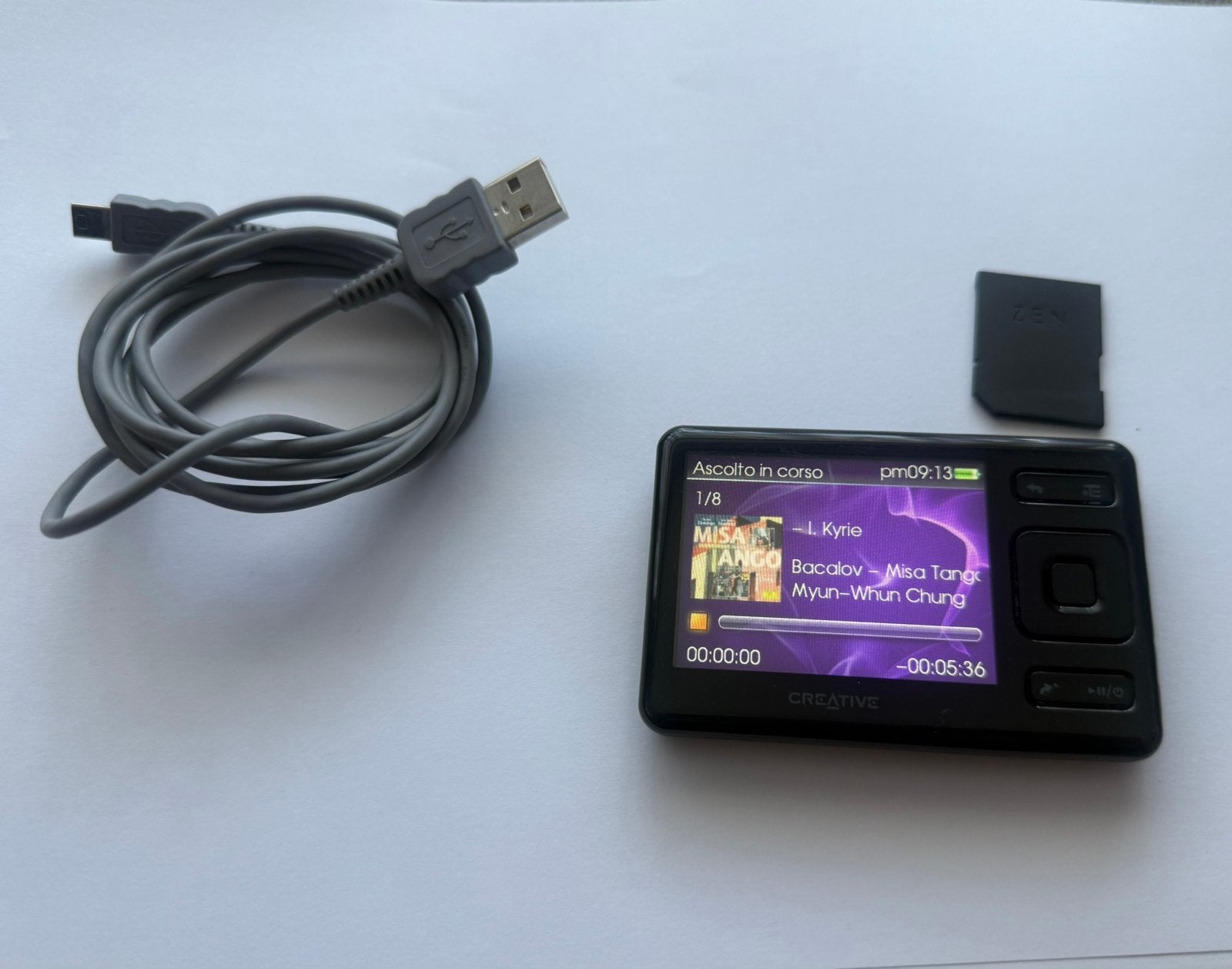 Creative Zen 8gb noir MP3 music player, Enlèvement ou Envoi, 2 à 10 GB, Comme neuf, Autres types