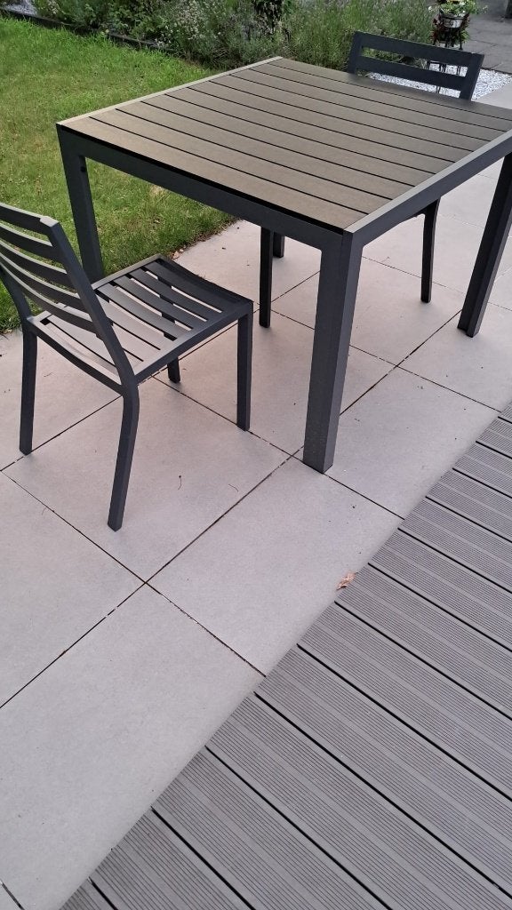Aluminium Tuintafel zo goed als nieuw, Ophalen, Zo goed als nieuw, Vierkant, Aluminium