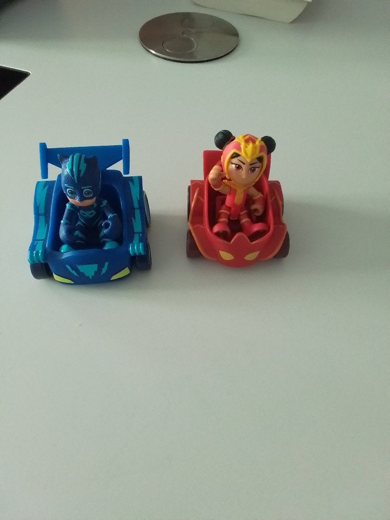Pj masks Battle Racers set - Catboy & An Yu, Kinderen en Baby's, Speelgoed | Actiefiguren, Ophalen, Zo goed als nieuw