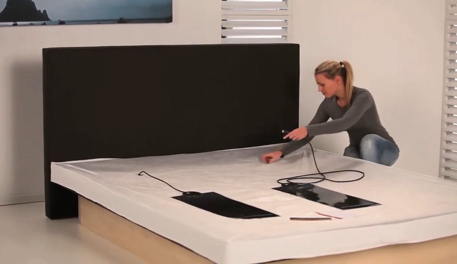 Matelas a eau Vivera 180x220, sacs et chauffage individuels, Enlèvement, Comme neuf