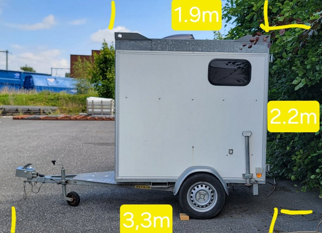 gesloten aanhangwagen, Auto diversen, Ophalen, Gebruikt