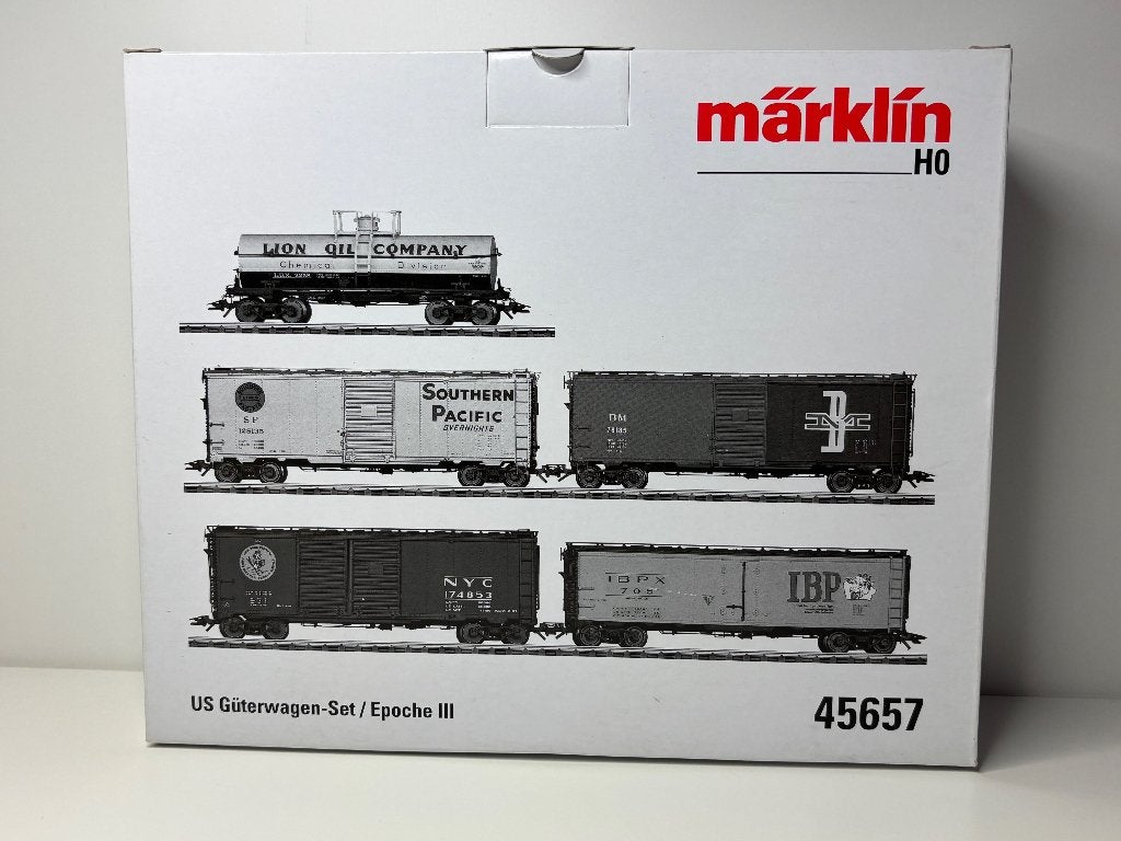 Märklin H0 45657 USA Ensemble de wagons de marchandises, Neuf, Enlèvement ou Envoi, Courant alternatif, Set de Trains
