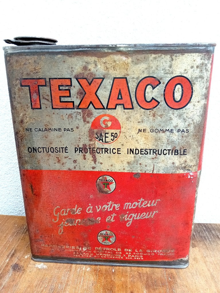 Bidon d'huile TEXACO 5 L rare, Enlèvement ou Envoi, Utilisé