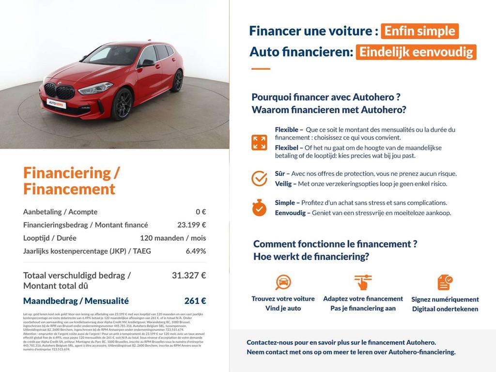 BMW 1 Serie 118 118i M Sport (bj 2021, automaat), Auto's, 1 Reeks, Gebruikt, 136 pk, Leder