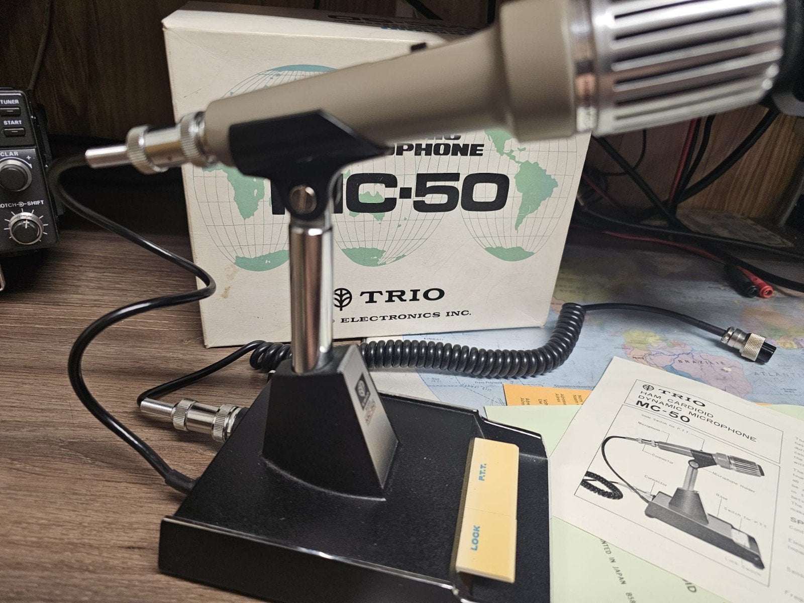 Microphone de table Kenwood/TRIO MC 50, Télécoms, Émetteurs & Récepteurs, Enlèvement ou Envoi, Utilisé, Émetteur et Récepteur