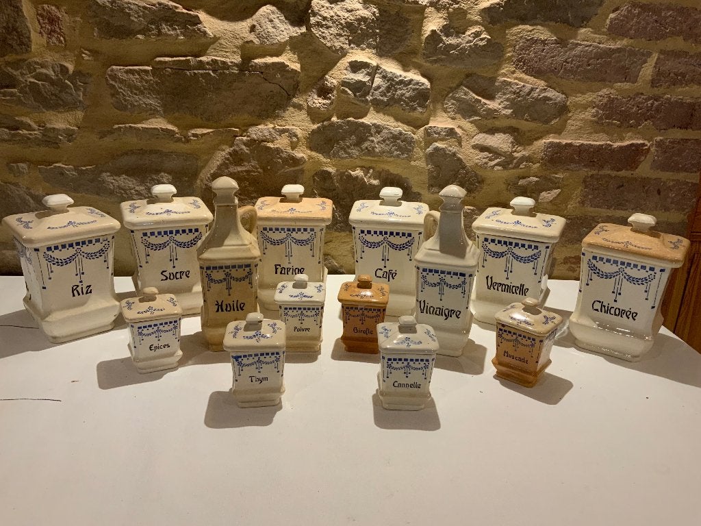 Ensemble de pots à épices anciens, Antiquités & Art, Enlèvement ou Envoi