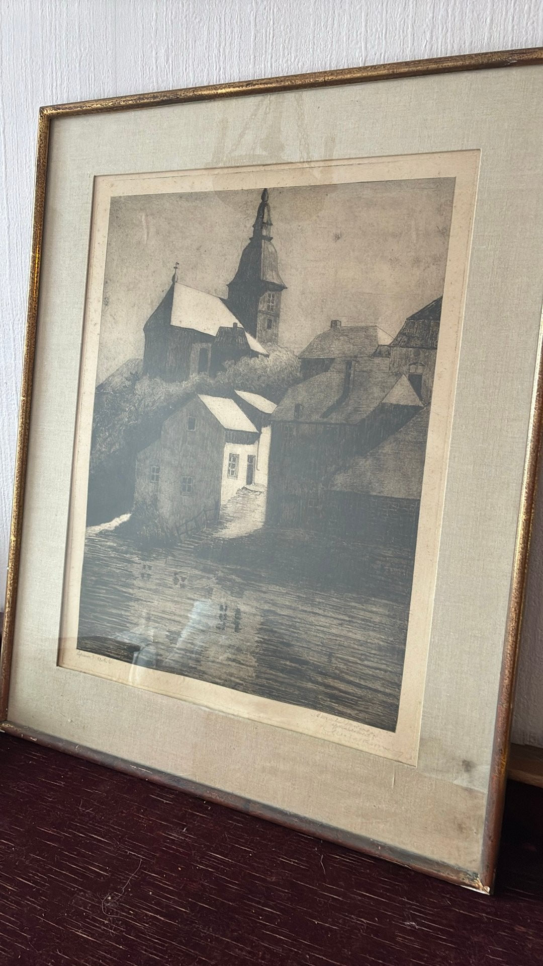 Ets getekend door de kunstenaar, Antiek en Kunst, Ophalen, Ets