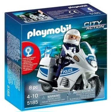 Playmobil Motoragent met zwaailichten, Ophalen, Gebruikt, Complete set, Voertuig