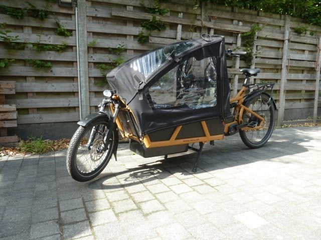 Riese & Muller Load4 75, Bosch Cargo, vering voor en achter, 3 kinderen, Zo goed als nieuw, Elektrisch, Schijfrem