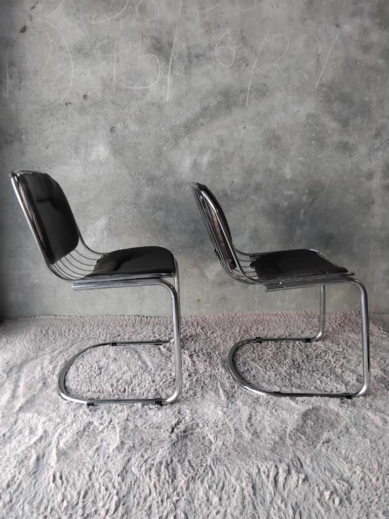 Set draadstoelen GASTONE RINALDI jaren 70, Huis en Inrichting, Ophalen