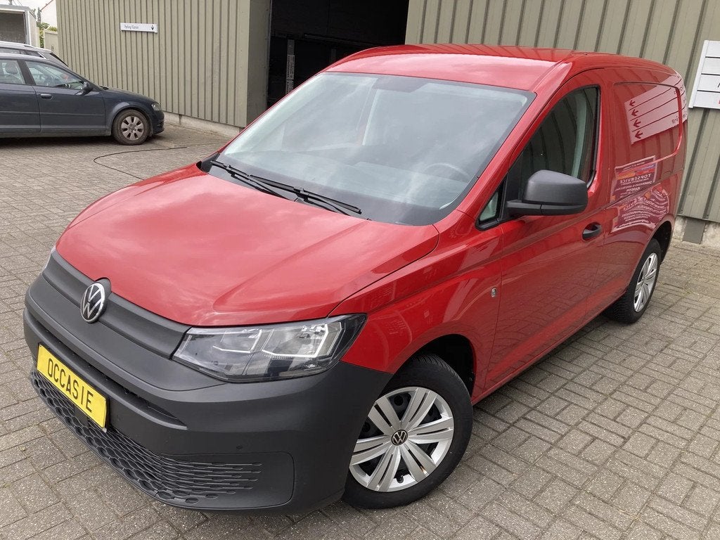 Volkswagen Caddy 114TSI -AUTOMAAT -Airco -Lichte vracht -GPS, Autos, Rouge, Achat, Entreprise, 2 places
