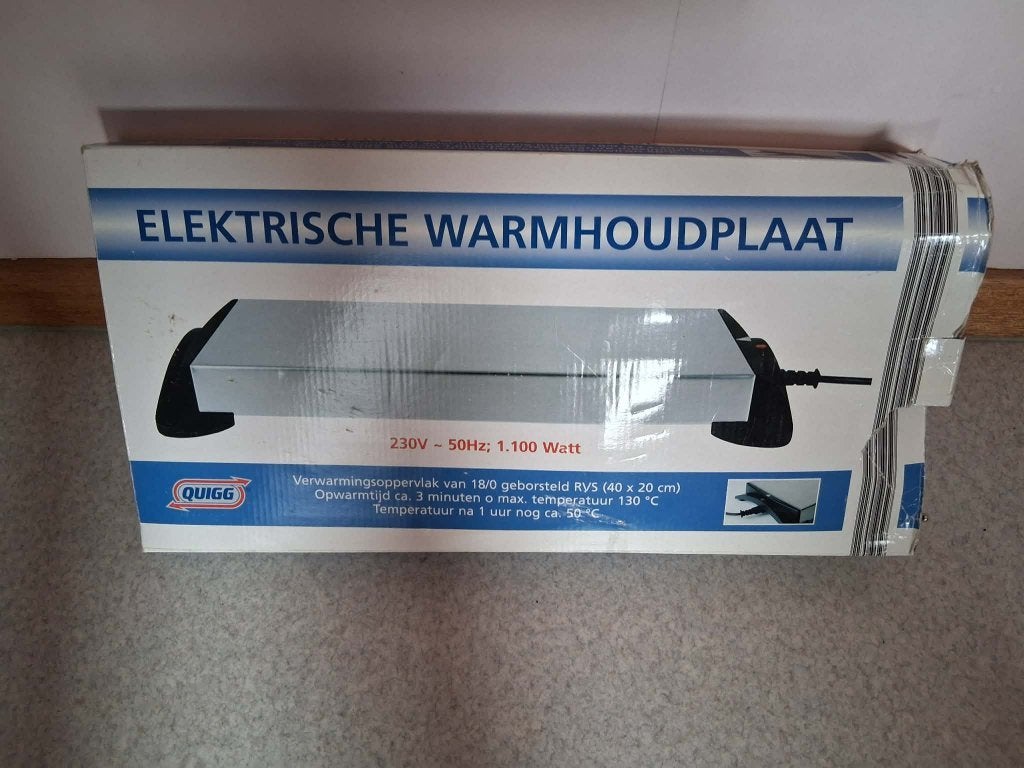 Elektrische Warmhoudplaat, Huis en Inrichting, Ophalen, Overige typen, Zo goed als nieuw, Grijs