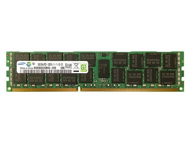 16GB 2Rx4 PC3-12800R DDR3-1600 ECC, Samsung M393B2G70BH0-CK0, Informatique & Logiciels, Mémoire RAM
