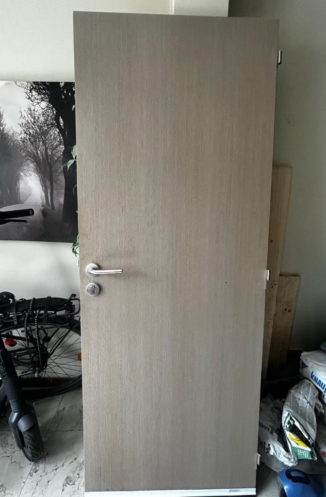 DF30 houten appartementsdeur + ASSA ABLOY-slot + 4 sleutels, Gebruikt, Overige typen, 150 tot 225 cm, Hout