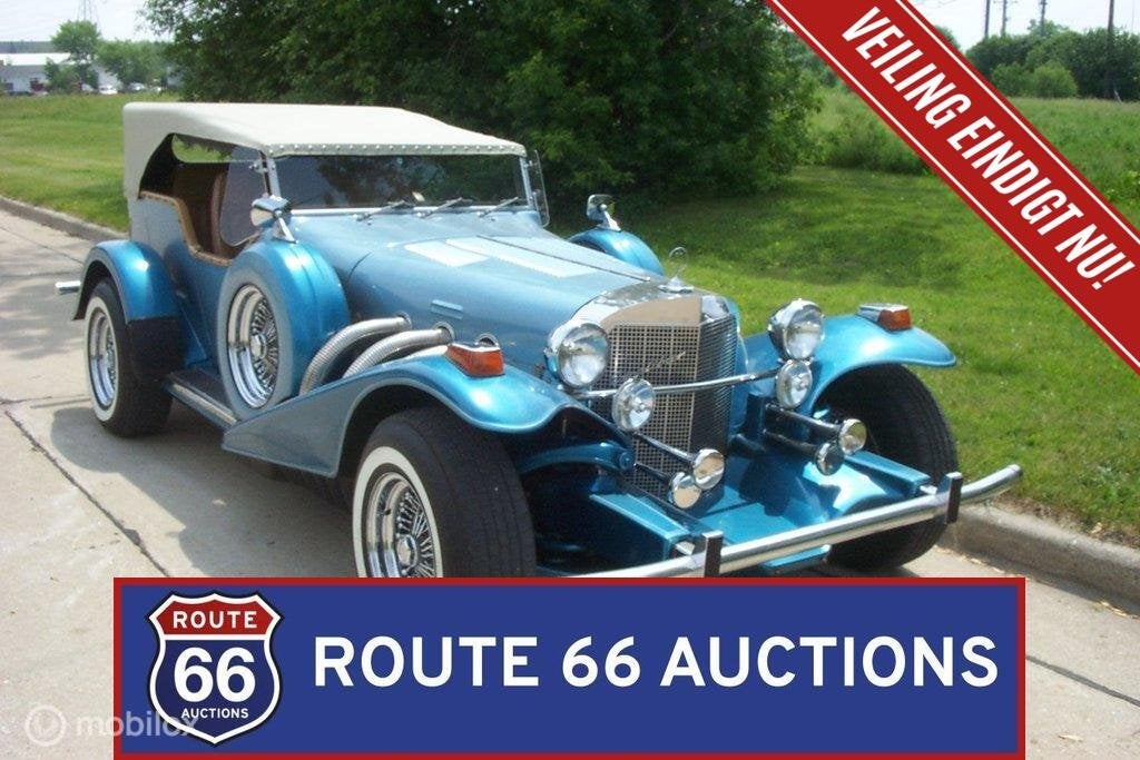 Excalibur Phaeton Series III | 1977 | Route 66 Auctions, Overige merken, Zwart, Bedrijf, Handgeschakeld