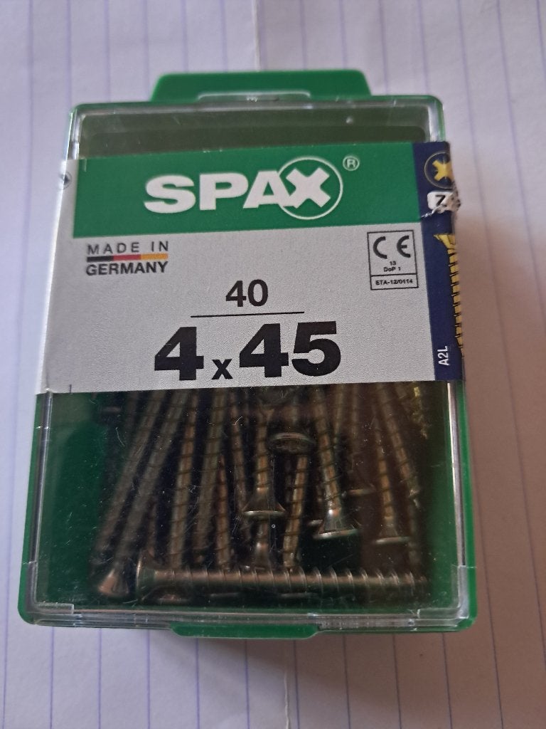 4x45mm – 40 stuks: Spax Universele Schroeven Yellox, Ophalen of Verzenden, Nieuw