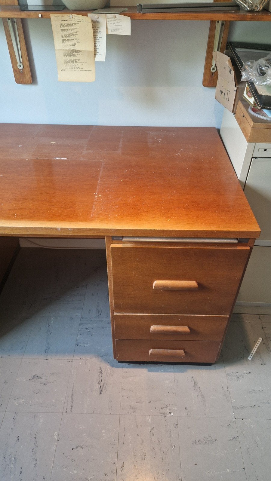 Bureau vintage bois Stolzenberg / Bureau d'architecte - 110, Vintage, Enlèvement, Bois