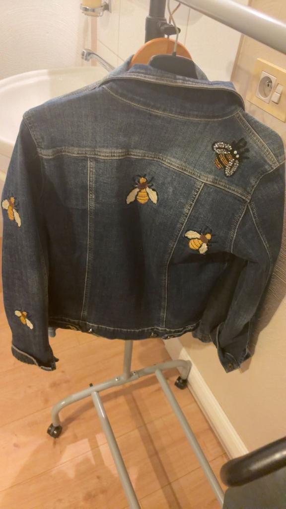 Jeans jas maat m, Ophalen, Zo goed als nieuw, Maat 48/50 (M)