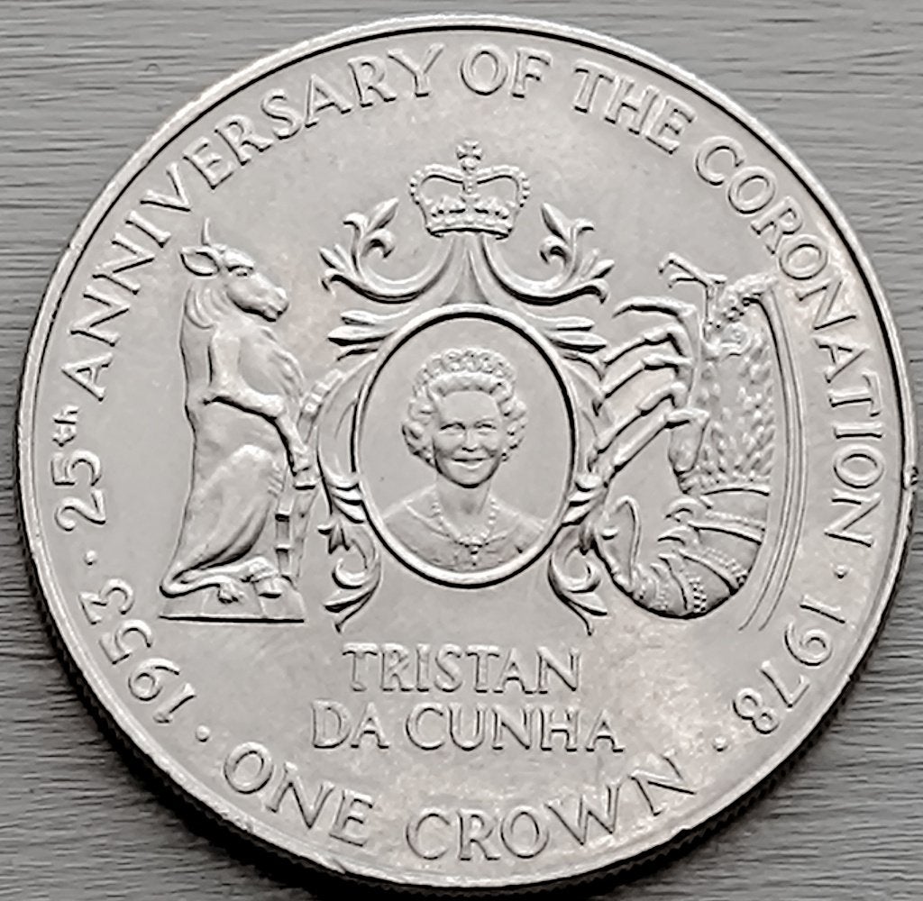munt Tristan da Cunha 1 crown 1978 :  Elizabeth II, Timbres & Monnaies, Monnaies | Afrique, Enlèvement ou Envoi