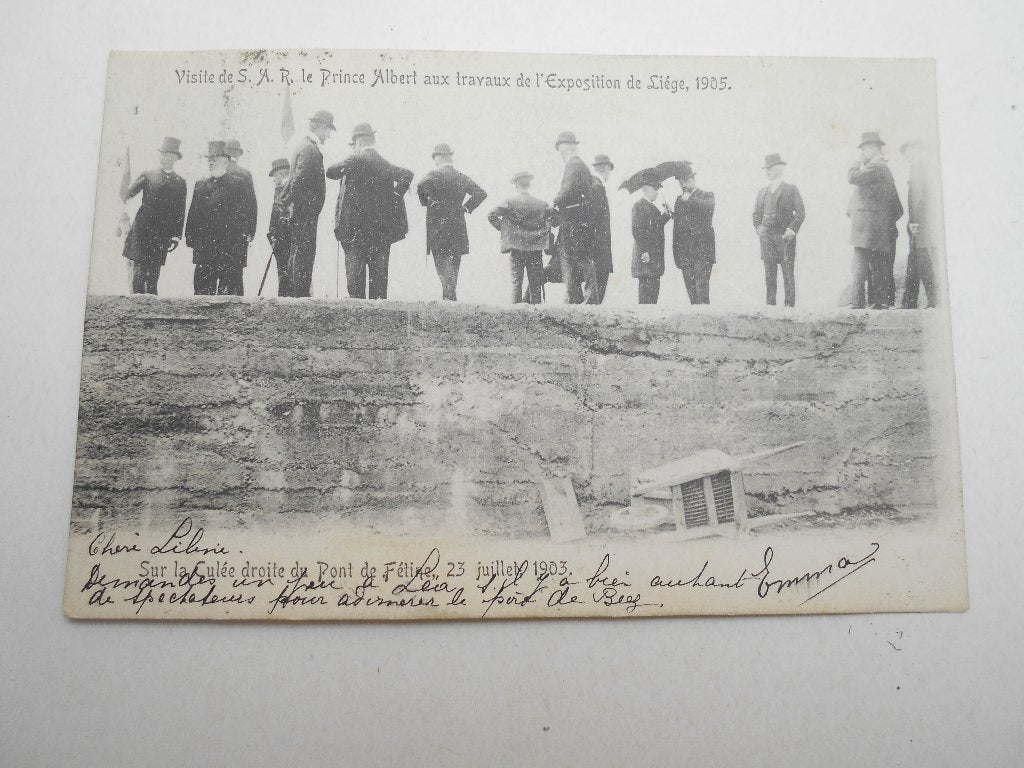 ancienne carte postale Liege Prince Albert Exposition 1905, Collections, Enlèvement ou Envoi, Avant 1920, Affranchie, Liège
