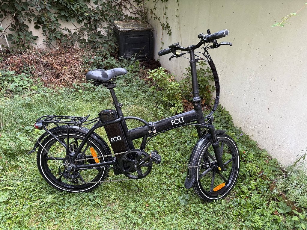 Vélo électrique pliant noir, comme neuf!, Autres marques, 47 à 51 cm, 50 km par batterie ou plus, Comme neuf