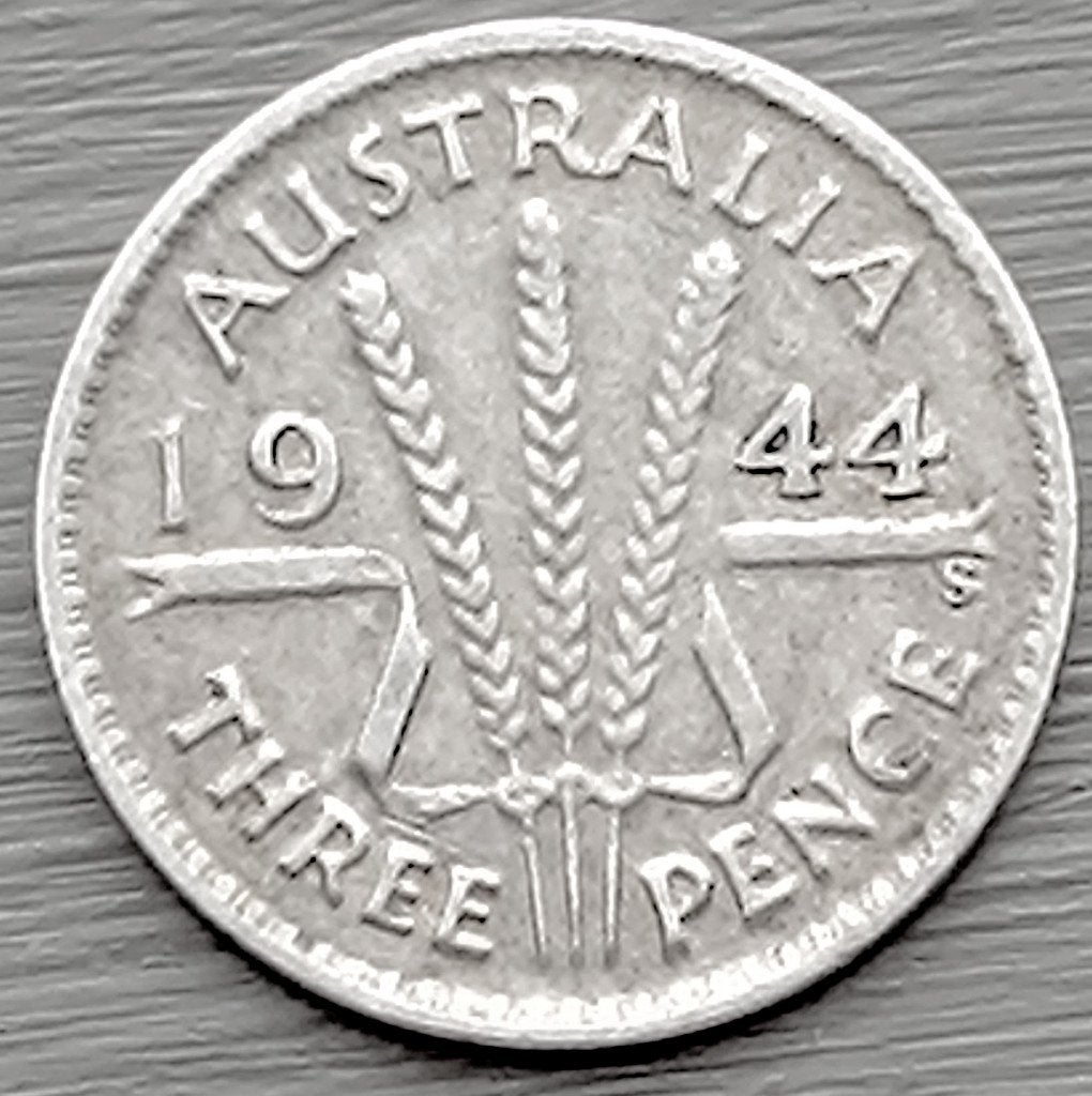 munt Australie 3 pence 1944 zilver 0,925, Postzegels en Munten, Munten | Oceanië, Ophalen of Verzenden, Zilver