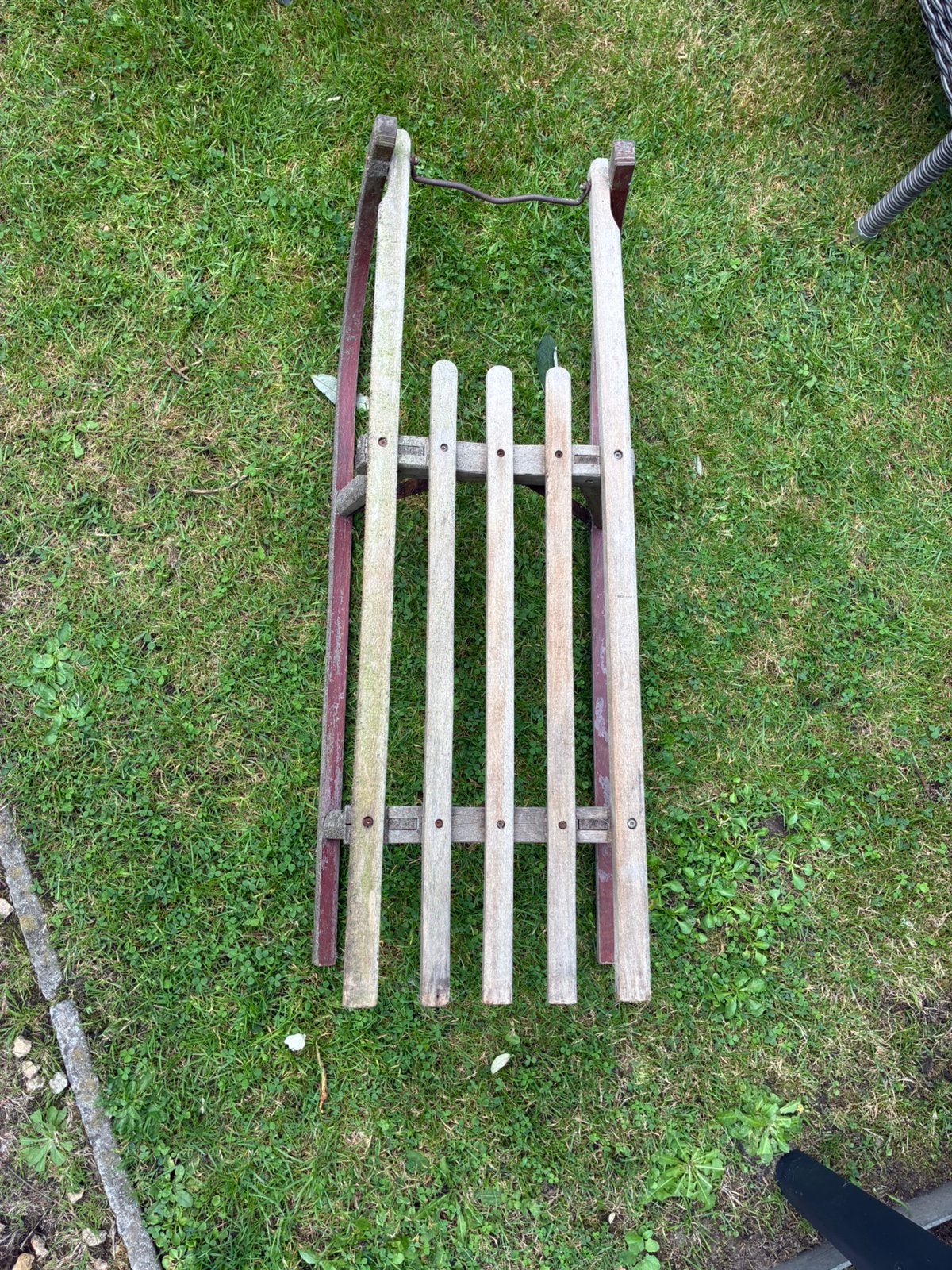 Houten slee, Enlèvement, Utilisé, Bois