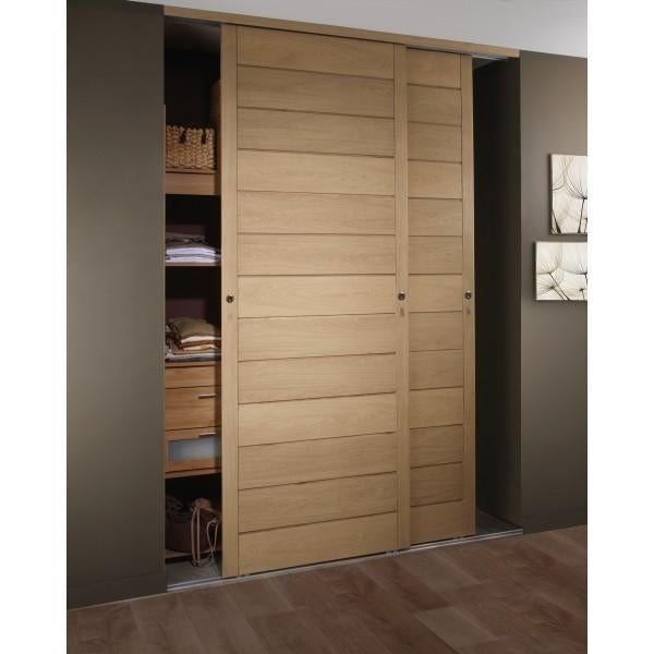 Déstockage placard coulissant chêne, Neuf, 150 à 200 cm, Enlèvement, 200 cm ou plus