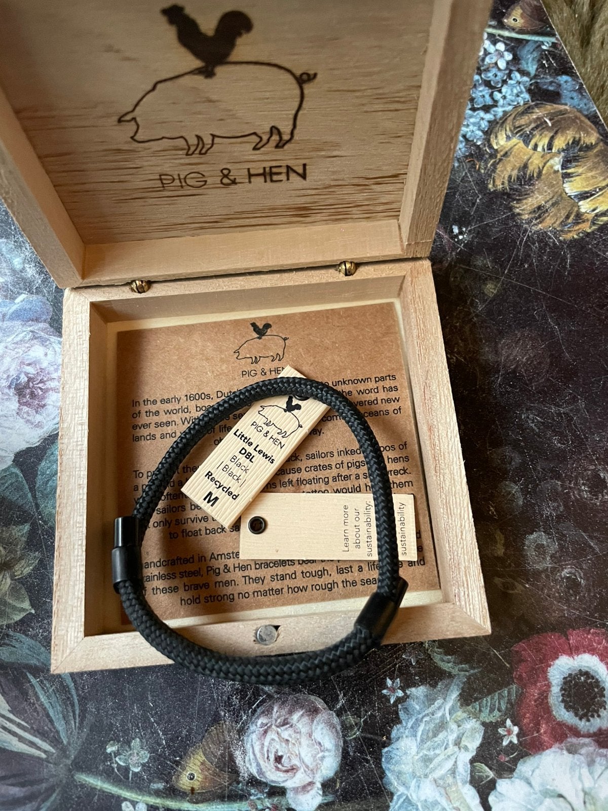Armband pig & hen, Enlèvement ou Envoi, Neuf, Noir