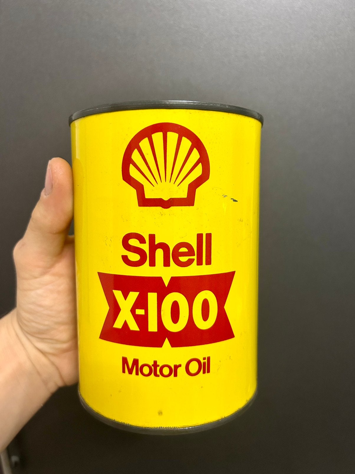Olieblik olie blik oliekan vintage Shell x100, Verzamelen, Ophalen of Verzenden, Zo goed als nieuw