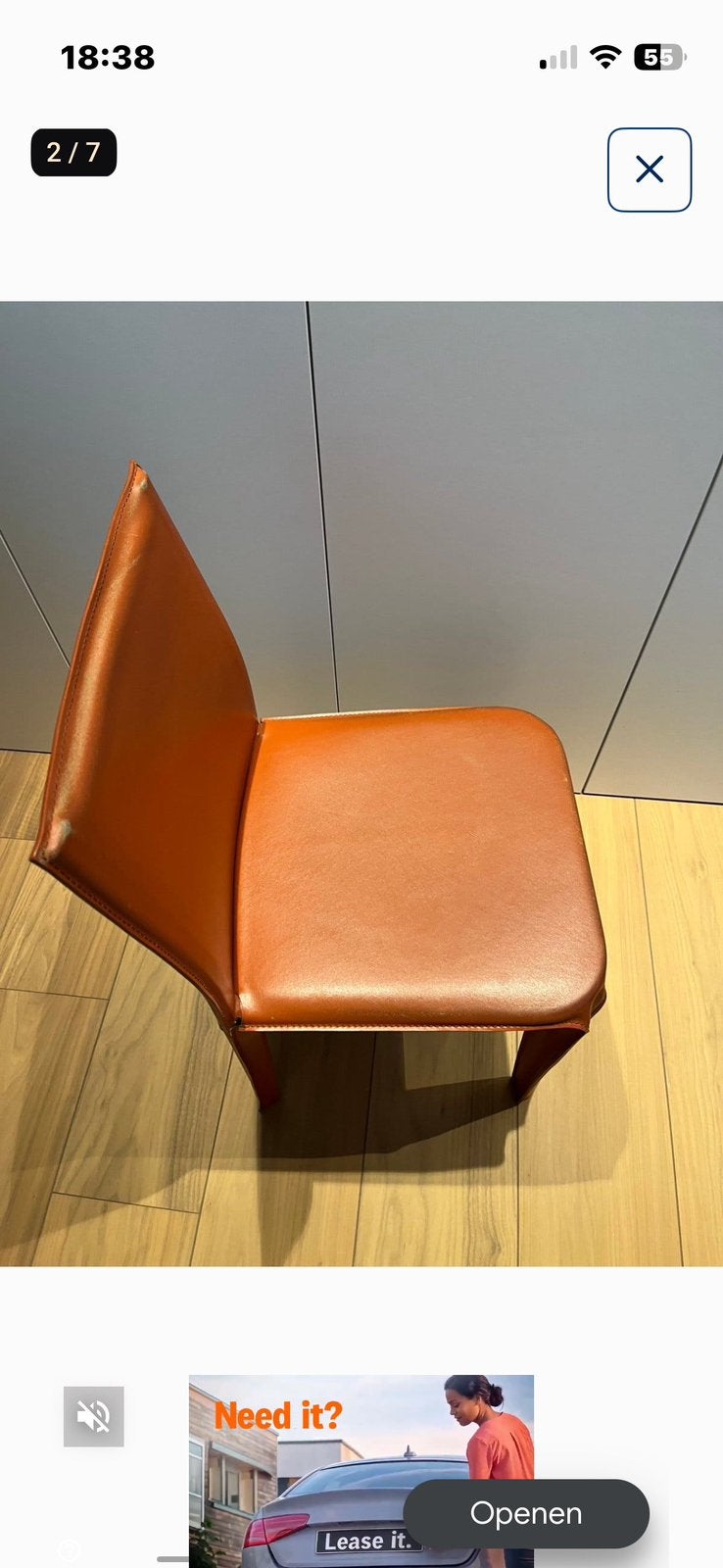 Lederen stoelen Arper, Ophalen, Gebruikt, Overige kleuren, Drie