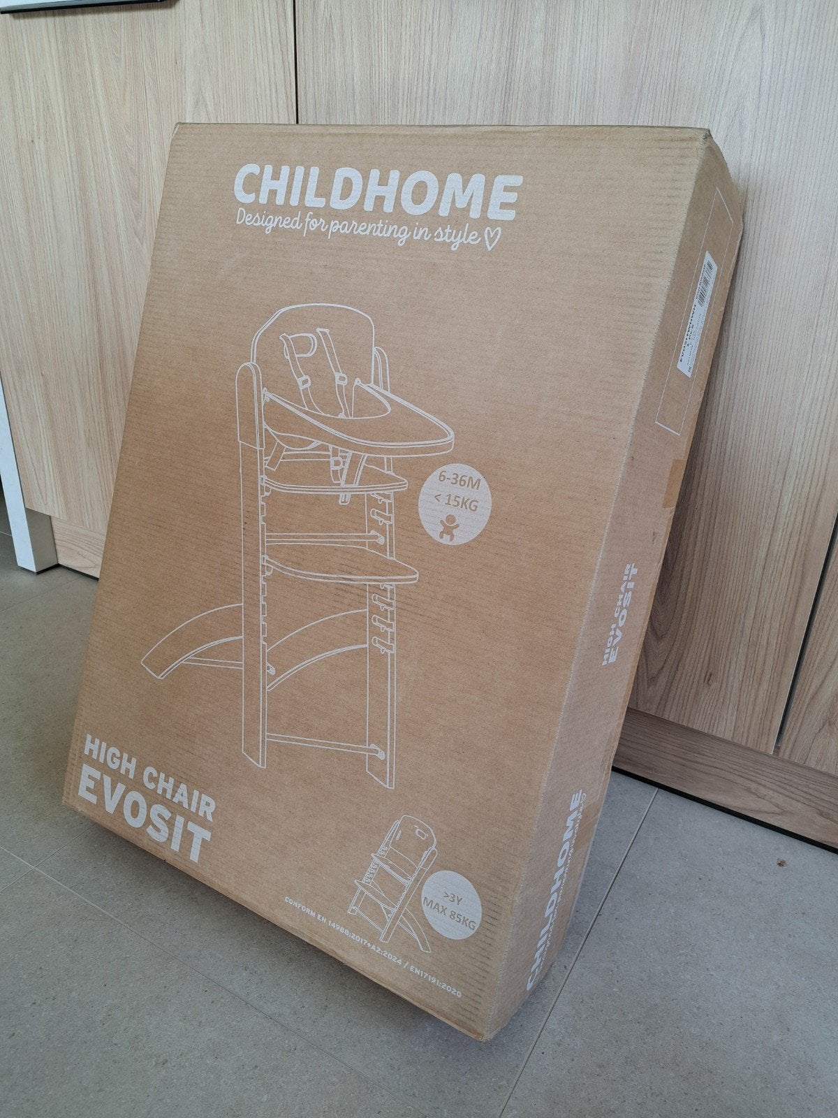 Childhome Evosit Meegroeistoel Wit, Kinderen en Baby's, Ophalen, Nieuw, Meegroeistoel, Afneembaar eetblad