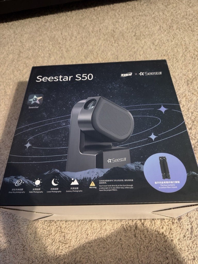 ZWO Seestar S50 - Télescope intelligent (Comme neuf), Audio, Tv en Foto, Optische apparatuur | Telescopen, Lenzentelescoop (refractor)