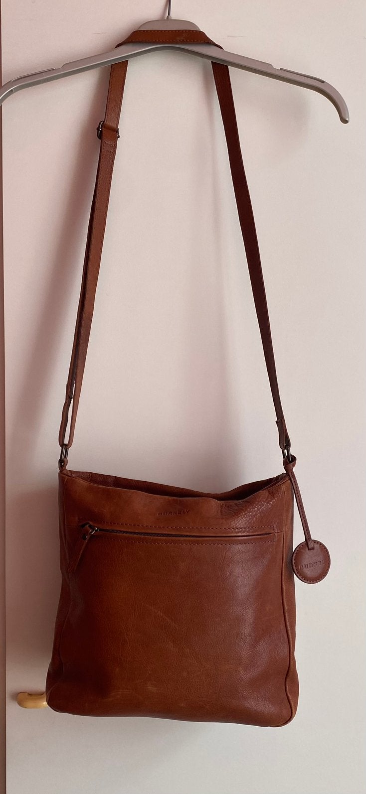 Sac à bandoulière en cuir BURKELY, prix : 30€, Enlèvement ou Envoi, Comme neuf, Cuir