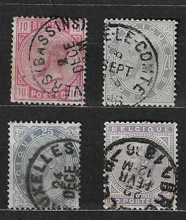 België OPC 38-41 Z.M. Koning Leopold II, Postzegels en Munten, Ophalen of Verzenden, Gestempeld, Staatshoofden