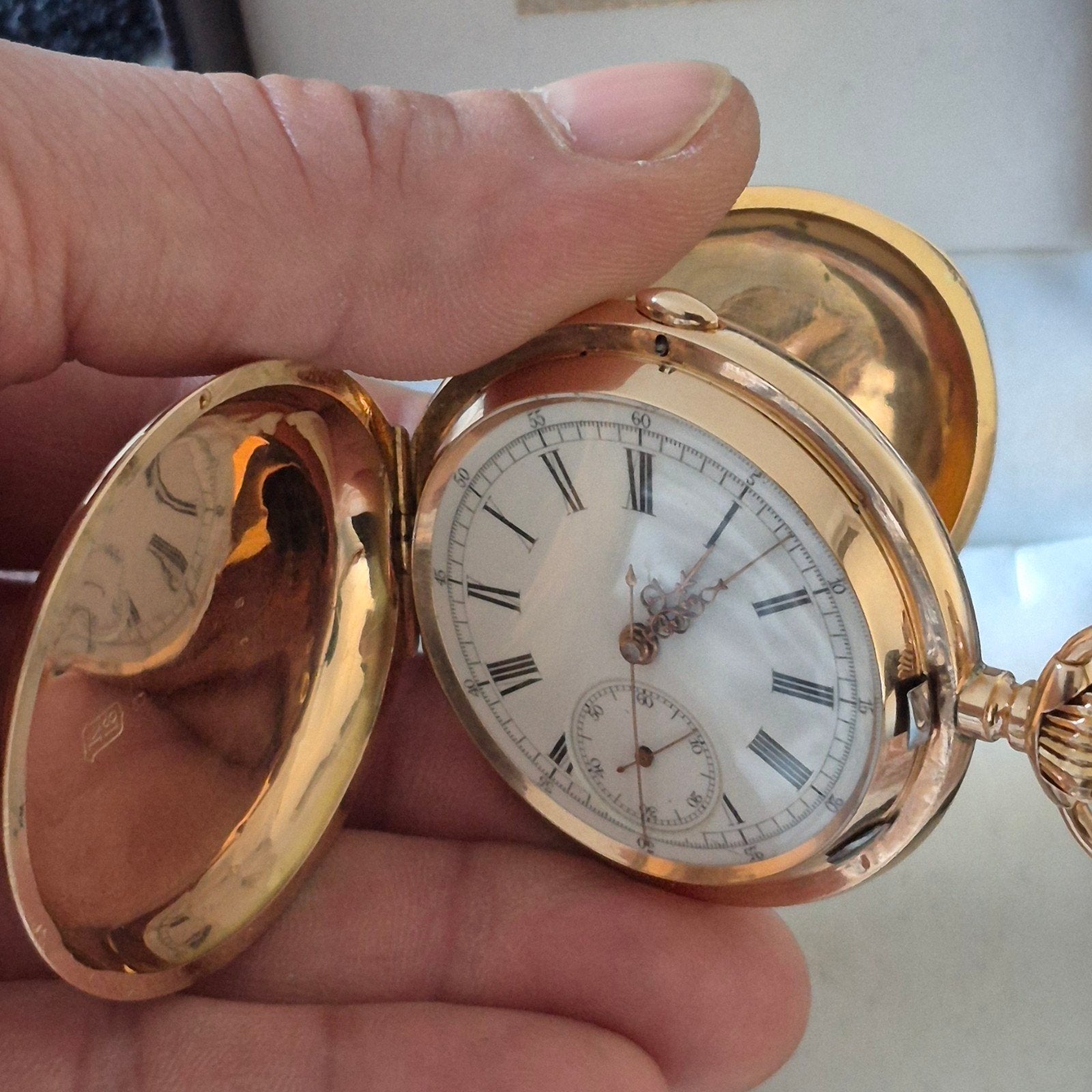 18 karaat goud Repetition Zakhorloge, Ophalen, Goud, Zakhorloge