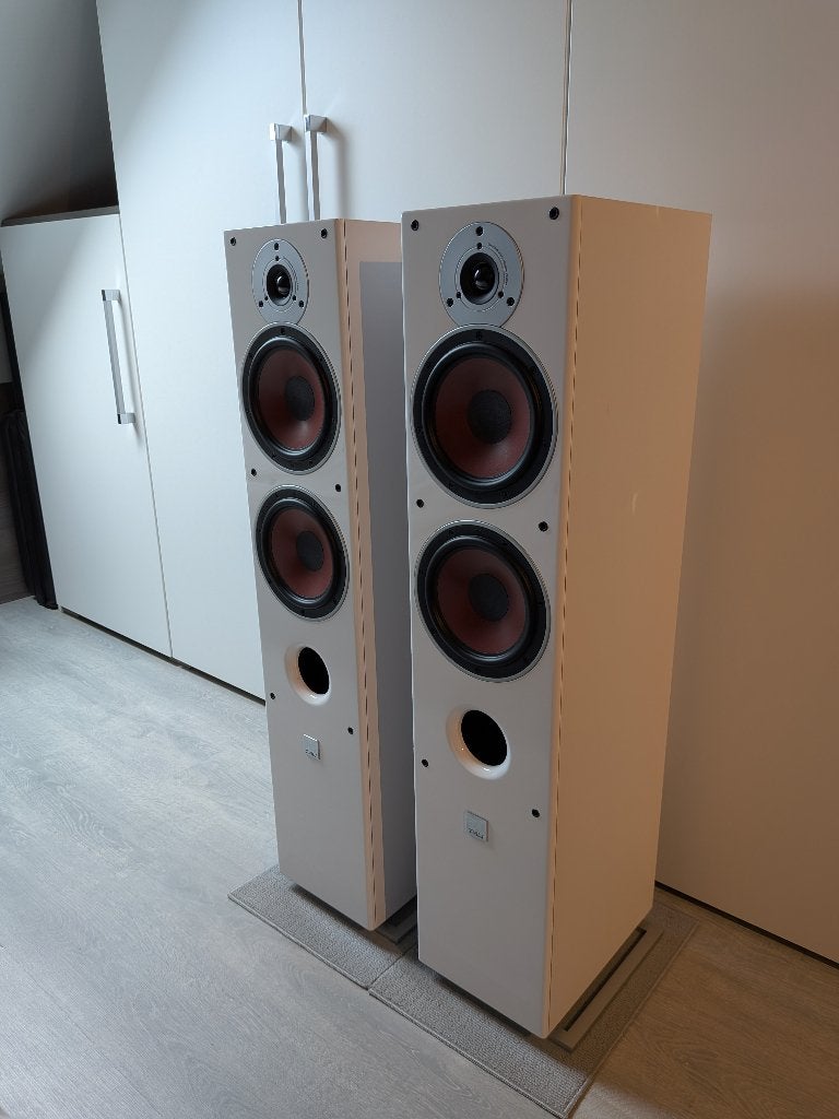 Enceintes DALI Zensor 7 Blanches, Câbles inclus, 60 à 120 watts, Comme neuf, Enlèvement