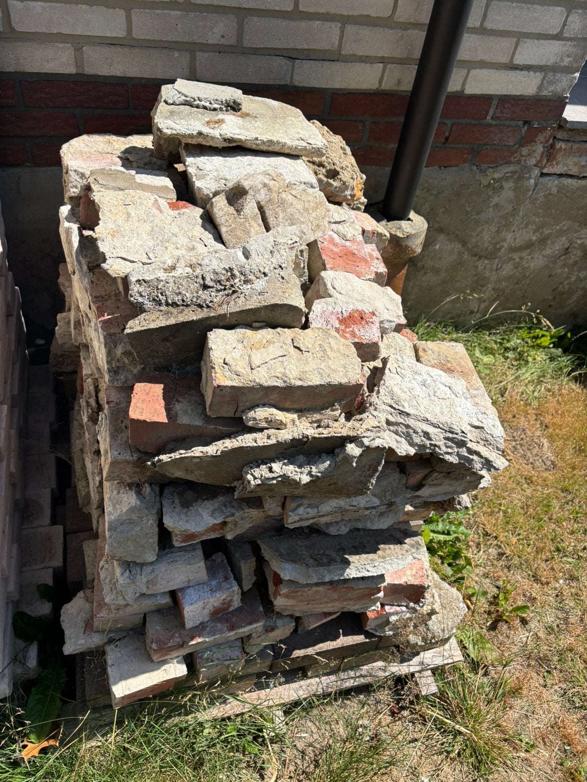 Gratis steenpuin, Doe-het-zelf en Bouw, Metselstenen, Ophalen, Gebruikt, Bakstenen