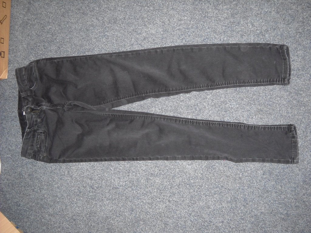 zwarte jeans broek-zeer goede staat-maat 176-1euro, Ophalen, Zo goed als nieuw, Meisje, Broek