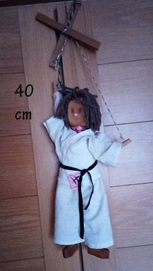 marionnette artis. partiellement en bois judoka TBE, Collections, Enlèvement ou Envoi, Comme neuf