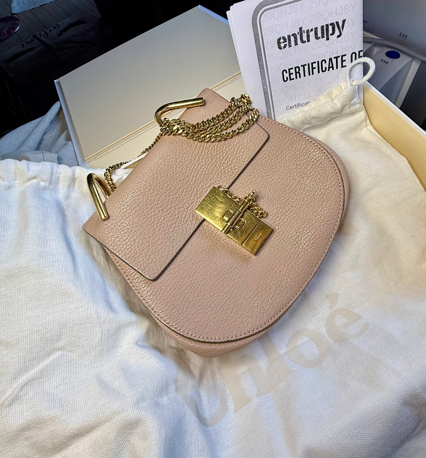 Authentique Sac Chloé full set entrupy offert, Ophalen of Verzenden, Zo goed als nieuw