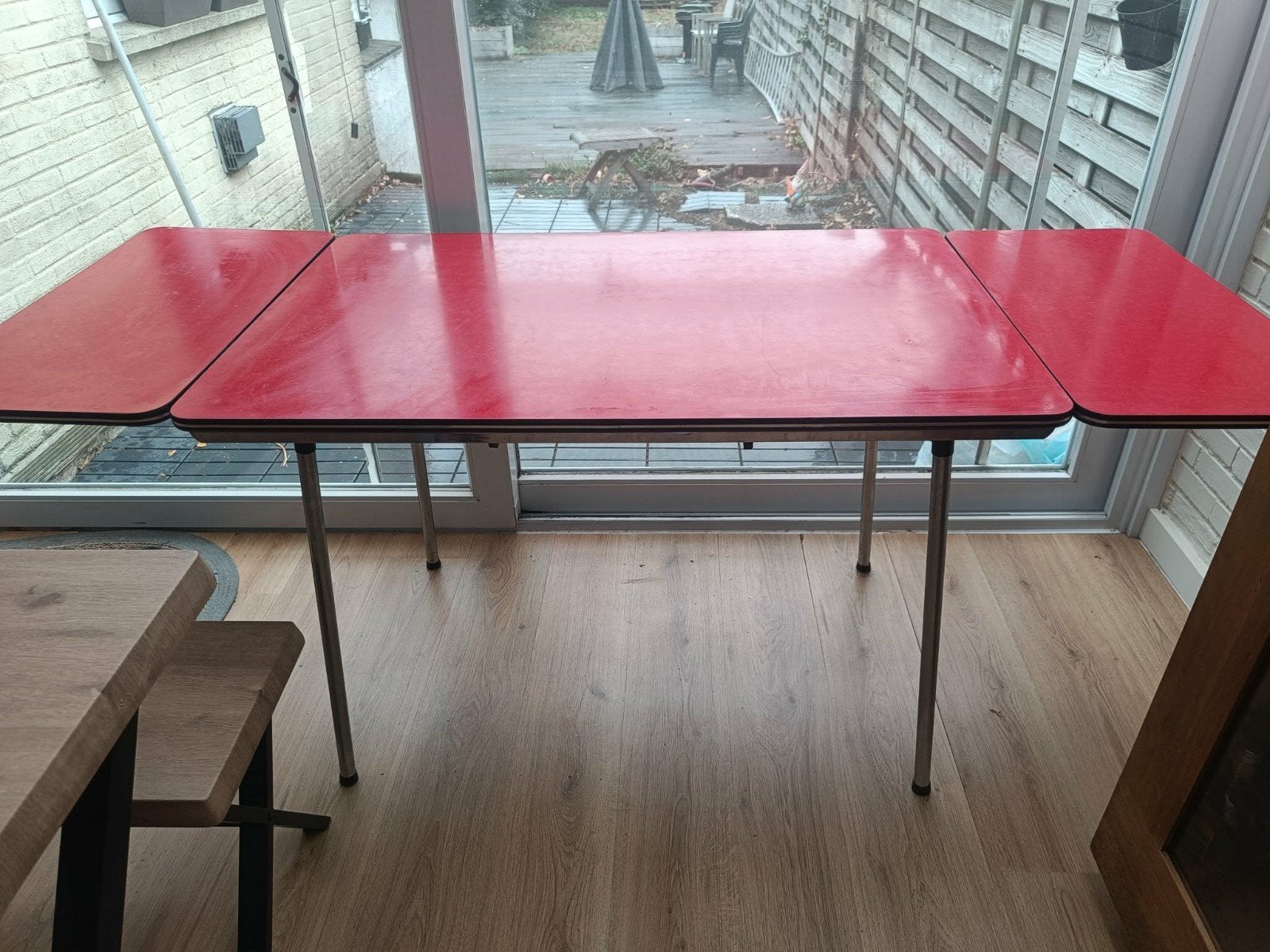 vintage tafel uitschuifbaar !!, Huis en Inrichting, Tafels | Eettafels, Ophalen