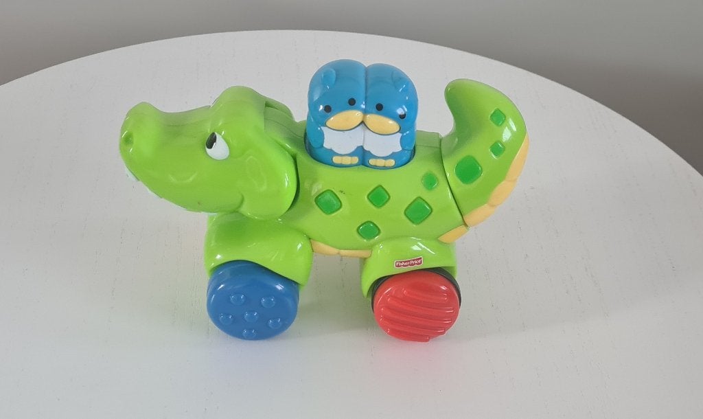 Stappende krokodil - Fisher Price - Uitstekende Staat - € 4, Kinderen en Baby's, Speelgoed | Fisher-Price, Ophalen of Verzenden