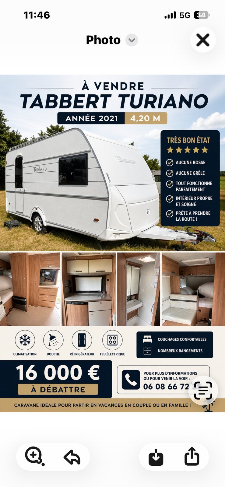 Tabbert Turiano 420, Caravans en Kamperen, Caravans, Tabbert, Particulier, Douche