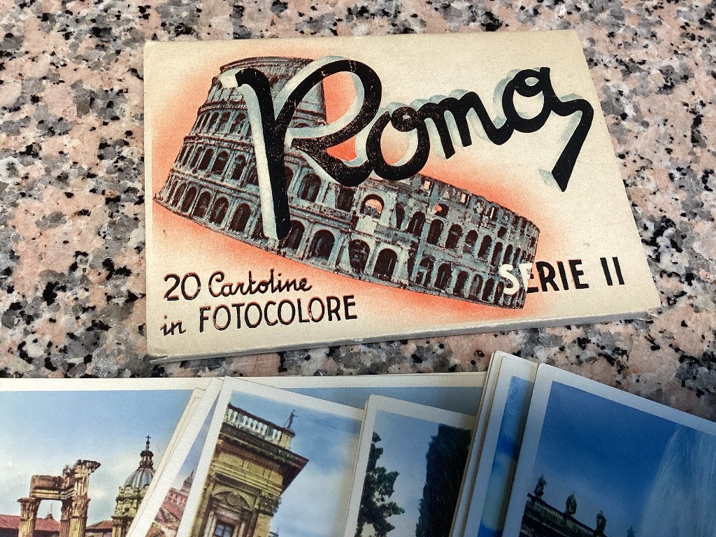 Mapje 20 postkaarten ROMA jaren 70, Verzamelen, Ophalen of Verzenden, 1960 tot 1980, Ongelopen, Italië