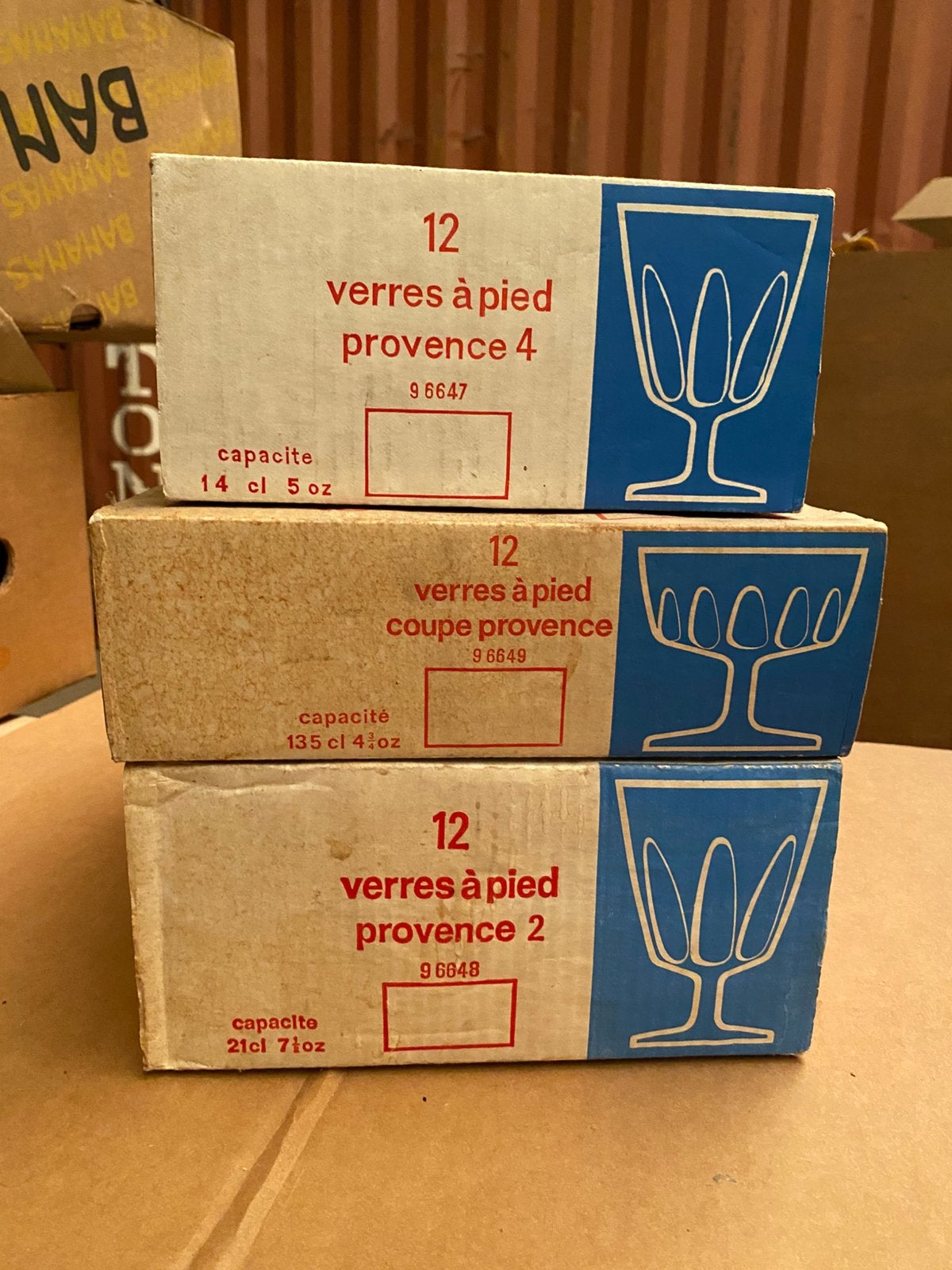 Cristal D’Arques 60ies vintage Provence glazen, Ophalen, Zo goed als nieuw, Glas, Vintage