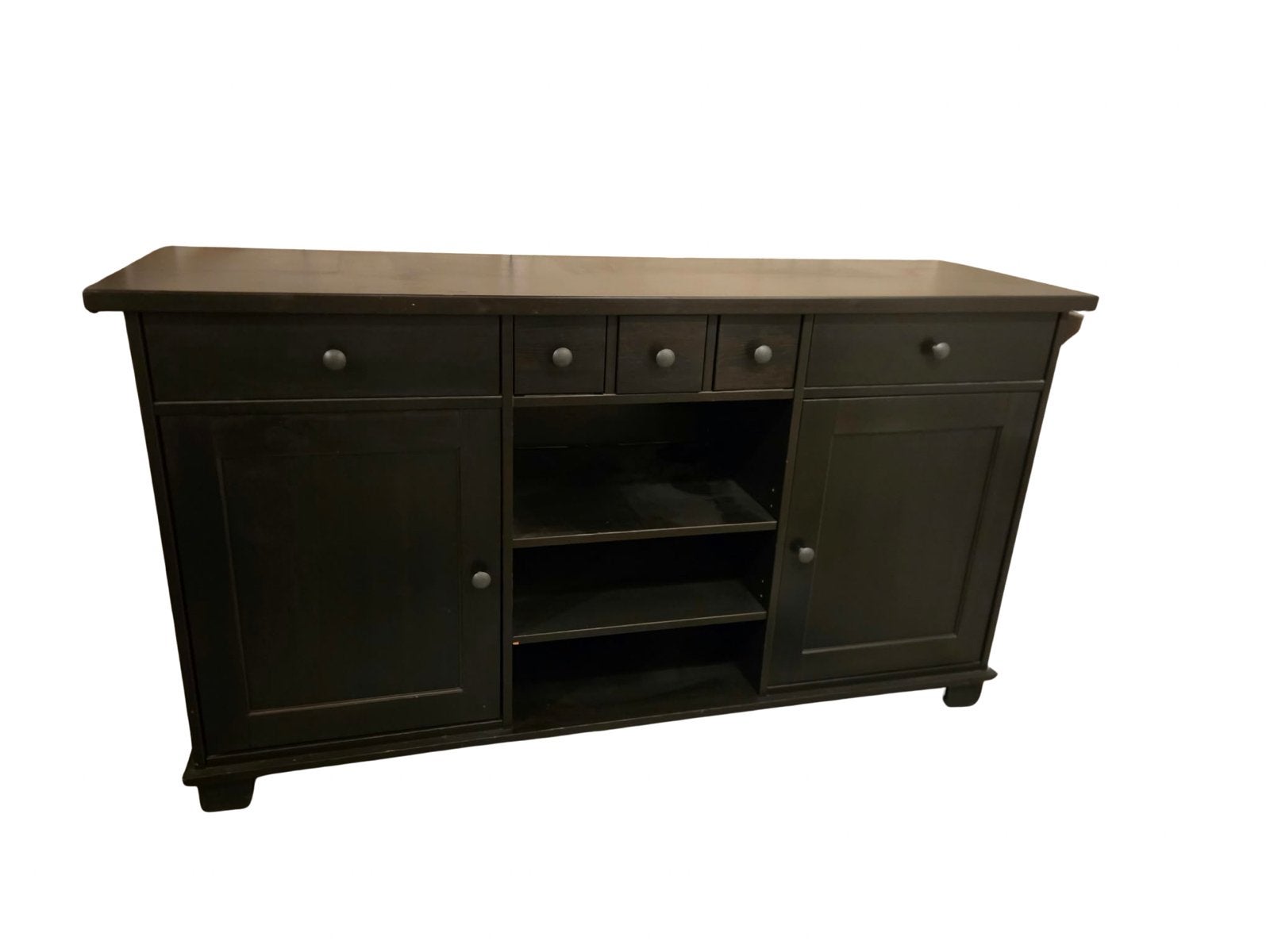 Buffet IKEA Hemnes bois noir bon etat, Maison & Meubles, 25 à 50 cm, 150 à 200 cm, Comme neuf, Enlèvement