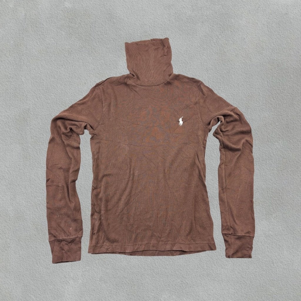 (1140) Bruine Ralph Lauren coltrui - Dames M - Zeer goed, Maat 38/40 (M), Bruin, Verzenden, Zo goed als nieuw