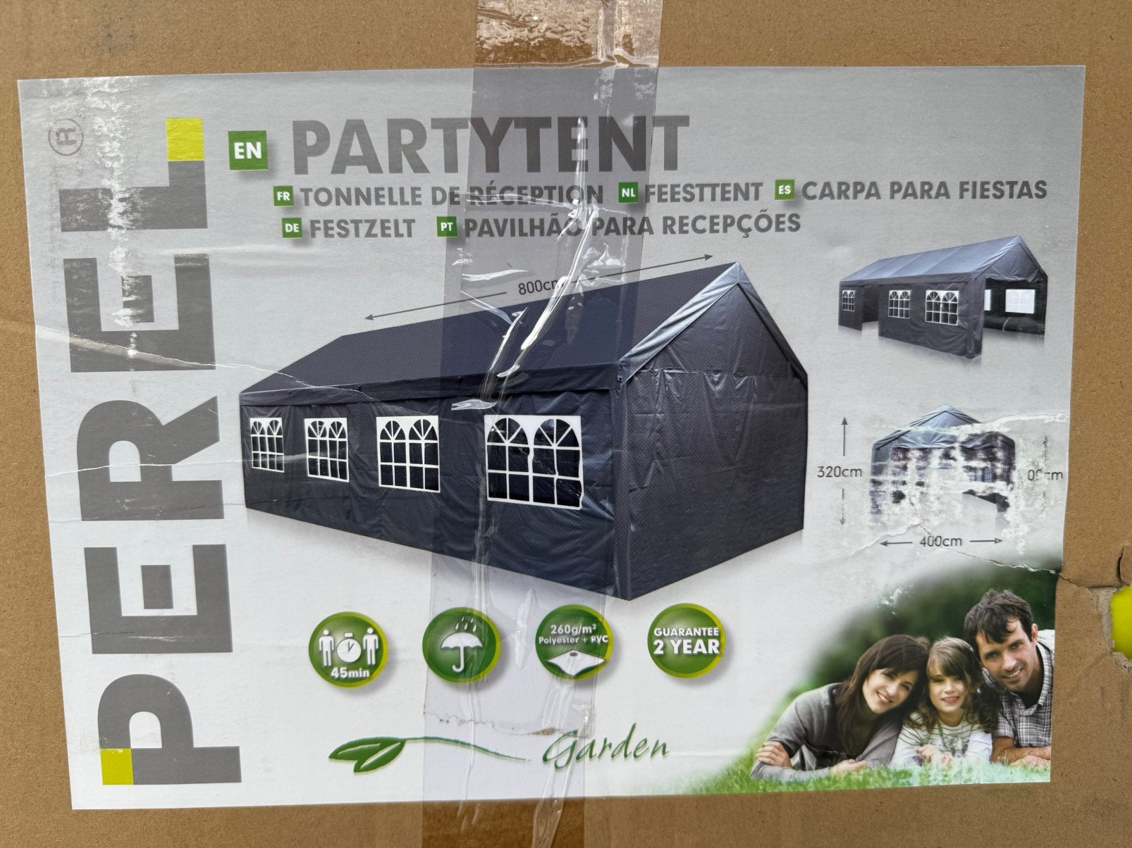 Perel partytent zeilen 8x4m, Ophalen, Nieuw